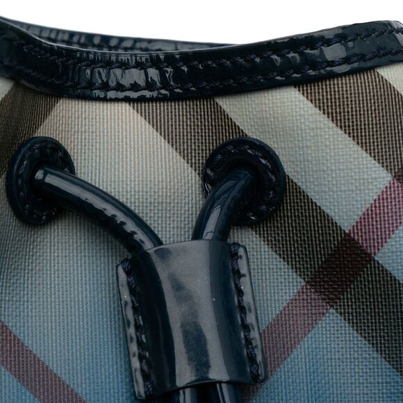 Burberry Supernova Check Coated Canvas Gradient Drawstring Crossbody - Picture 9 of 10